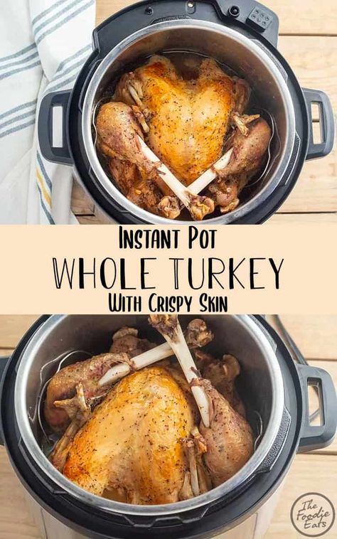 Instant Pot Whole Turkey Recipes, Instapot Thanksgiving Turkey, Pressure Cook Turkey Breast, Frozen Turkey Instant Pot, Turkey In Ninja Foodi, Instapot Turkey Breast With Bone, Turkey In Instant Pot Whole, Instant Pot Turkey Recipes, Instant Pot Christmas Dinner