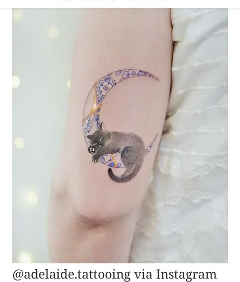 Sister Cat Tattoos, Kintsugi Tattoo Ideas, Nz Tattoo, Kintsugi Tattoo, Japanese Kintsugi, Luna Tattoo, Sparkle Tattoo, Brain Tattoo, Seashell Tattoos