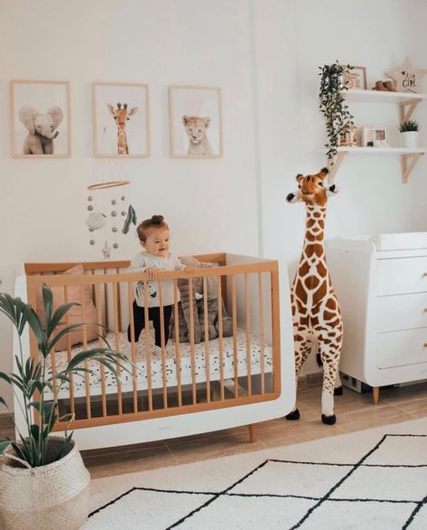 Scandi Nursery Decor & Toys on Instagram: “🔥 Hot List 🔥 This beautiful nursery set is the big sister of one of our all time best selling baby cribs. Can you guess which it is?…” Giraffe Nursery Theme, Sea Nursery Theme, Baby Safari Nursery, Neutral Nurseries, Scandi Nursery, Baby Nursery Inspiration, Safari Theme Nursery, Giraffe Nursery, Nursery Style