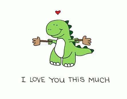 Love You This Much, Dinosaur Cards, Love You A Lot, Cute Puns, 카드 디자인, Birthday Cards Diy, Cute Dinosaur, Funny Valentine, Funny Cards