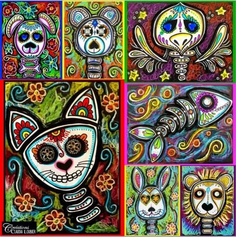 Sugar skull art painting