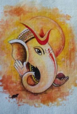 Carpentry Details, God Ganesh, Ganesha Drawing, Ganesh Art Paintings, Conservation Art, Power Star, Ganesh Ji, Palette Design, Lord Ganesha Paintings