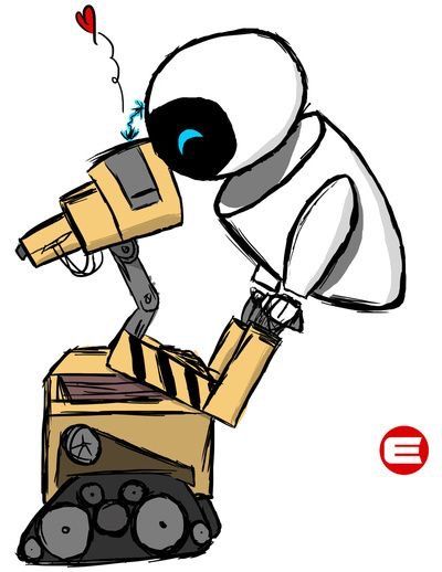 Wall-E & Eve | Disney Love | Disney Couple | @dgiiirls Walle Y Eva, Walle And Eva, Wall E And Eve, Wall E Eve, Disney Wall, Wall E, Baymax, Disney Life, Love Drawings