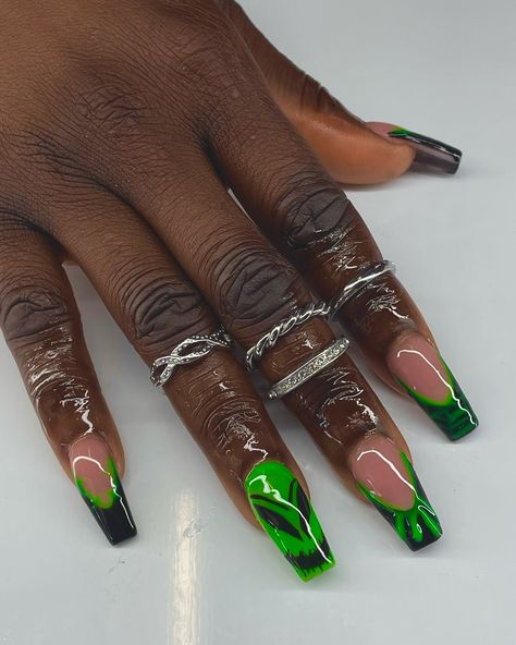 Boogie Nails🦠 . . . . . #boogieman #halloween #spookyseason #nailtech Boogie Nails, Nail Tech, Nails, Halloween, Quick Saves