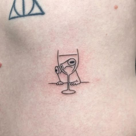 Funny Friendship Tattoos, Buoy Tattoo, Weird Tattoos Unique, Odd Tattoos, Coraline Flash Tattoo, Simple Linework Tattoos, Coraline Flash, Flash Tattoo Ideas, Funny Small Tattoos