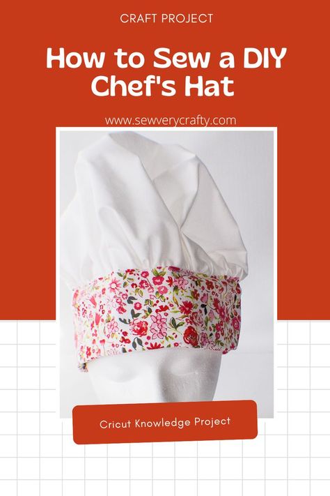 Sew Chef Hat, Diy Chef Hat, Handbag Sewing Patterns, Diy Sewing Gifts, Hat Patterns Free, Basic Sewing, Simple Sewing, Fabric Ideas, Sewing Tutorials Free