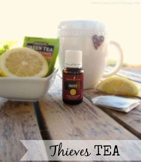 Thieves Tea, Natural Play Dough, Sore Throat Tea, Oils For Sore Throat, Thieves Oil, Calming Oils, Thieves Essential Oil, Essential Oils Guide, Homemade Lotion