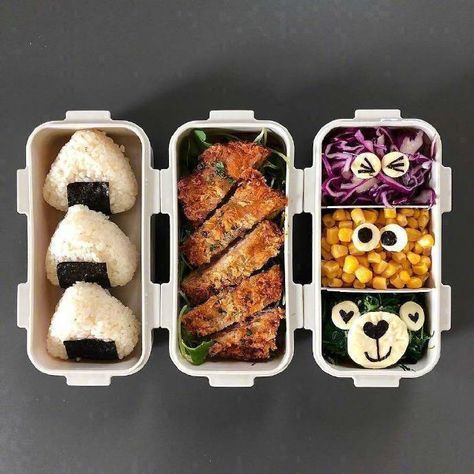 Lunch Box For School, Bento Ideas, Healthy Lunch Snacks, Japanese Bento Box, K Food, Bento Recipes, Makanan Diet, Think Food, Food Goals