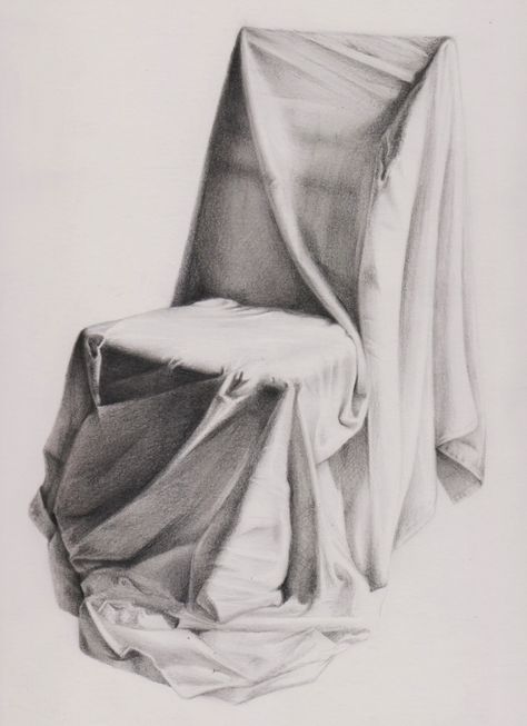 Drapery Study, Drapery Drawing, Fabric Drawing, Object Drawing, Drawing Studies, Drawing Exercises, Still Life Drawing, Arte Sketchbook, Pencil Art Drawings