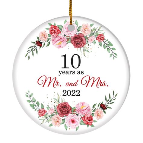 Merry Gifts, 50th Year Wedding Anniversary, Christmas Husband, 55th Wedding Anniversary, 45th Wedding Anniversary, 35th Wedding Anniversary, 15th Wedding Anniversary, Ornament Ceramic, 4th Wedding Anniversary