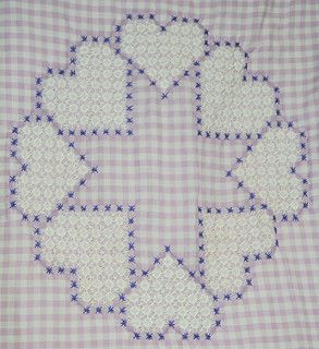 Gingham cross stitch hearts | by kate_stine Gingham Embroidery Pattern, Chicken Scratch Patterns, Bordados Tambour, Swiss Embroidery, Gingham Embroidery, Chicken Scratch Embroidery, Chicken Scratch, Halloween Embroidery, Cross Stitch Heart