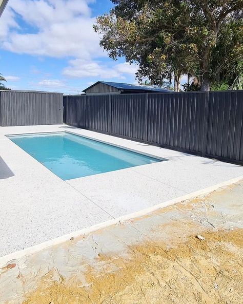 The DIY projects... Part 1! The pool & pool shed.... Ok... So the pool wasn't completely DIY but we did plan the landscaping ourselves, and Jake installed the glass all by himself too. Honestly that man will give anything a crack, while being on a FIFO roster, very bloody lucky! But the shed? That's all him, I shared my pintrest board and said make this please, and he did. Got questions? Ask away! Poolscaping | Landscaping | Perth Gardens | Tropical Garden Design | Australian Gardens ... Small Pool Landscaping Australian, Australian Pool Landscaping, Tropical Garden Design Australian, Pool Landscaping Australian, Garden Design Australian, Mum Garden, Tropical Pool Landscaping, Australian Gardens, Pool Shed