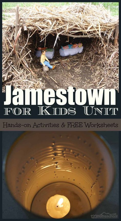 Jamestown Colony Project, Jamestown Activities, Colonial America Activities, Colonial America Projects, Colonial Activities, Colonial Crafts, Jamestown Colony, Jamestown Settlement, History Lessons For Kids