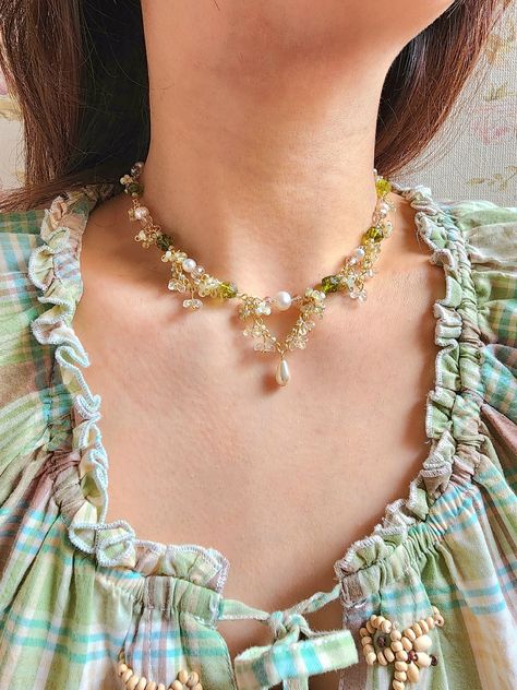 Fairy Woods Necklace, Handmade Necklace, Fairy Jewelry, Floral Necklace, Ethereal Necklace, Beaded Jewelry, Birthday Gift, Fairy Wedding, - Etsy New Zealand Ethereal Necklace, Fairy Woods, Necklace Fairy, Forest Necklace, Fairy Wedding, Fairy Jewelry, Fairy Necklace, Garden Fairy, Detailed Jewelry