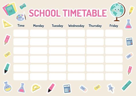 Education lessons plan. Template school timetable for students, pupils. Timetable for elementary school. Weekly planner for kids. School timetable, weekly classes schedule. Back to school planner. Timetable For Students, School Weekly Planner, Weekly Planner For Kids, Classes Schedule, Back To School Planner, Class Schedule Template, Planner For Kids, Kids Routine Chart, School Timetable