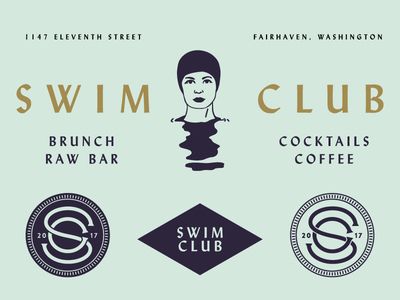 Swim Club No. 1 Swimming Club Logo, Swim Graphic Design, Swim Club Logo, Pool Logos, Bach Merch, Swim Design, Swim Logo, Pool Club, Hayling Island