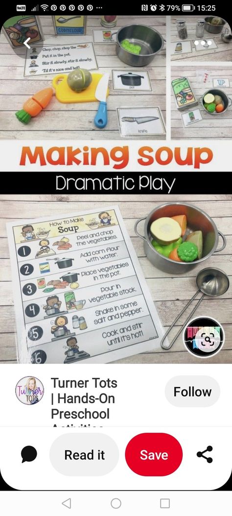 Kitchen Play Center Kindergarten, Cooking Dramatic Play Preschool, House Center Dramatic Play, Preschool Soup Activities, Fall Dramatic Play Kindergarten, Dramatic Play Kitchen Ideas, 5 Senses Dramatic Play Preschool, In The Kitchen Preschool Theme, Cooking Preschool Theme