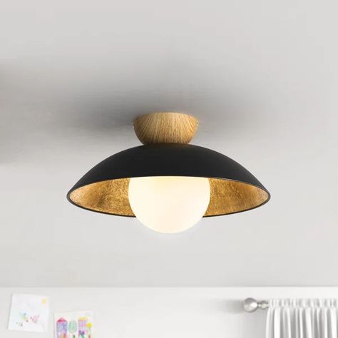 Briceson Glass Flush Mount Black Flush Mount Ceiling Lights, Cottage Bedrooms, Entryway Lighting, Modern Flush Mount, Mid Century Modern Lighting, Cottage Bedroom, Basement Remodel, Laundry Room Design, Lighting Products