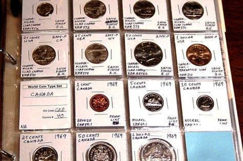 Coin Collecting Supplies for Every Collector: 2x2 Coin Holder Pages Canadian Currency, Silver Dollar Coin, Foreign Coins, Money Collection, Old Coins Worth Money, Collectible Coins, Coin Display, Rare Coins Worth Money, Valuable Coins