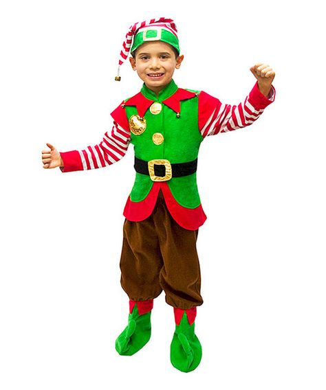 Look at this Green Elf Dress-Up Set - Toddler Green Elf Dress, Toddler Elf Costume, Kids Elf Costume, Diy Elf Costume, Elf Fancy Dress, Diy Dinosaur Costume, Team Halloween Costumes, Elf Outfit, Christmas Elf Costume