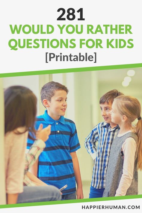 281 Would You Rather Questions for Kids in 2024 [Printable] Would You Rather Questions For Kids, Would Rather Questions, Fun Icebreaker Questions, Questions Thought Provoking, Fun Questions For Kids, Conversation Starter Questions, Icebreaker Questions, Kids Questions, Game Night Ideas