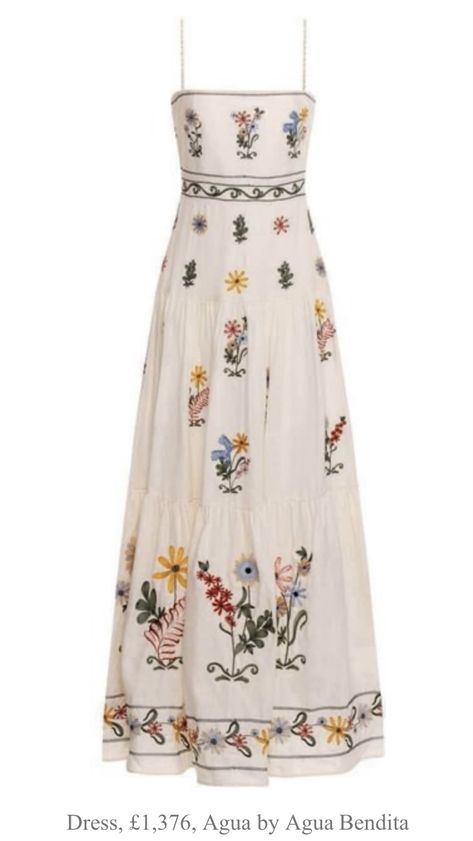 Long Linen Dress, Embroidered Linen, Linen Maxi Dress, Stunning Dresses, Moda Operandi, Classy Outfits, Pretty Dresses, Cute Dresses, Fashion Inspo Outfits