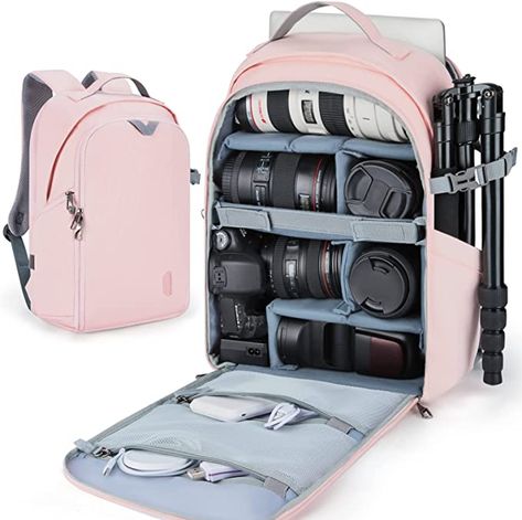 Best Camera Backpack, Camera Sling Bag, Dslr Bag, Cameras For Beginners, Organization Travel, Backpack Photography, Dslr Lens, Camera Bag Backpack, Pink Camera