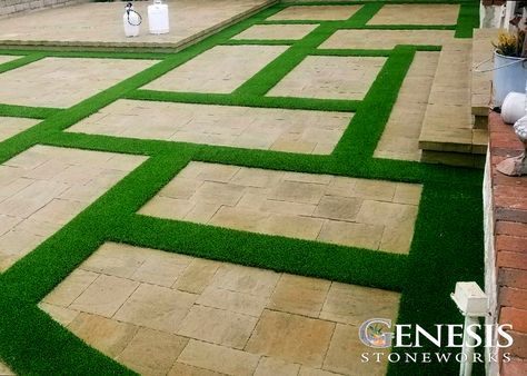 Front Patio Ideas, Paving Ideas, Artificial Grass Installation, Paver Designs, Yard Deck, Pet Area, Hardscape Design, Commercial Landscaping, Door Canopy