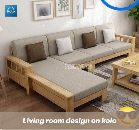 living, koloapp, kerala, interior, furniture Sofa Drawing Room, Wooden Furniture Living Room, Furniture Sets Design, Sofa Drawing, Sofa Design Wood, Furnitur Ruang Keluarga, Shape Sofa, Wooden Sofa Set Designs, Recliner Couch