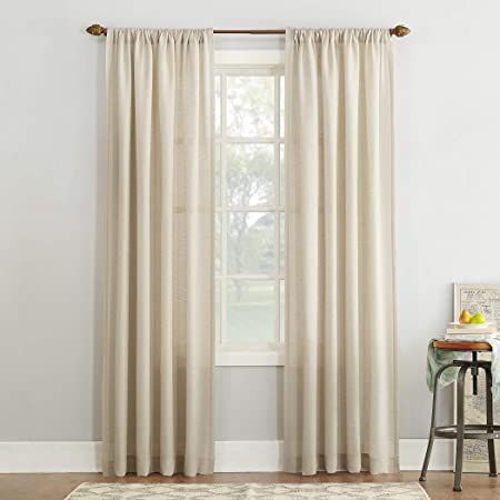 AmazonSmile: No. 918 Amalfi Linen Blend Textured Sheer Rod Pocket Curtain Panel, 54" x 95", Ivory: Home & Kitchen Curtains Neutral Bedroom, Grey And Neutral Bedroom, Neutral Earthy Bedroom, Curtains Kids Bedroom, Neutral Bedroom Curtains, Black And Neutral Bedroom, Minimalist Neutral Bedroom, Bedroom Curtains Modern, Neutral Tone Bedroom