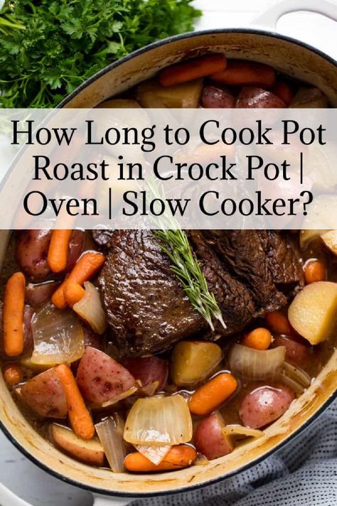 how long to cook pot roast in crock pot, how long to cook pot roast on stove, how long to cook pot roast in slow cooker, how long to cook pot roast in oven at 350, how long to cook pot roast in oven, how long to cook pot roast Cooking Asparagus On Stove, Slow Cook Pot Roast, Pot Roast In Crock Pot, Cook Tuna Steak, Roast In Crock Pot, Large Family Dinner, Slow Cook Roast, Oven Roast Beef, Beef Roast Crock Pot