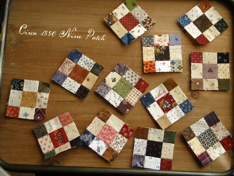 Heartspun Quilts ~ Pam Buda: Circa 1880 Nine Patch Blocks Pam Buda, 9 Patch Quilt, Nine Patch Quilt, Archaeology News, Rain Rain, Nine Patch, Antique Quilts, Still Waiting, Wall Quilts