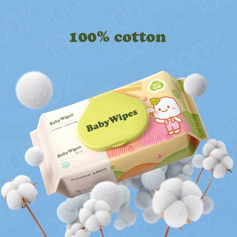 Factory Price Baby Wipes Sensitive Newborn Biodegradable Wipes Baby Wipes Packaging, Wipes Packaging Design, Wet Wipes Design, Tissue Design, Wipes Packaging, Wet Wipes Packaging, Organic Baby Wipes, Baby Ads, Tea Packaging Design