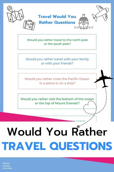 Best Would You Rather, Classroom Icebreakers, Top Of Mount Everest, Conversation Starters For Kids, Would You Rather Game, Questions To Get To Know Someone, Questions For Kids, Summer Book Club, Travel Questions