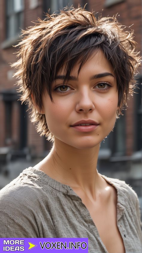 22 Stunning Long Pixie Haircuts for Women in 2024 Long Pixie Cut Thick Hair, Messy Short Hairstyles, Messy Pixie Haircut, Longer Pixie Haircut, Short Hair Images, Shaggy Short Hair, Girls Short Haircuts, Short Shag Hairstyles, Choppy Layers