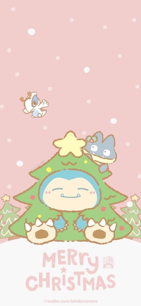 Kawaii Xmas Wallpaper, Pokemon Christmas Wallpaper Iphone, Pokémon Christmas Pfp, Pokemon Wallpaper Christmas, Pokémon Christmas Wallpaper, Anime Christmas Wallpaper Iphone, Winter Pokemon Wallpaper, Munchlax Wallpaper, Pokemon Winter Wallpaper