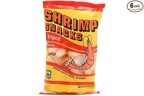 Amazon.com: Shrimp Snacks (Orignal Flavor) - 2.5oz (Pack of 6) : Grocery & Gourmet Food Shrimp Chips, Shrimp Snacks, Peanut Snack, Corn Nut, Sweet Cow, Asian Grocery Store, Crispy Chips, Crispy Shrimp, Packaged Snacks