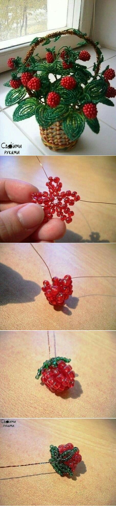 Beaded Raspberry Tutorial, Beaded Raspberry, French Beading, Beaded Flowers Patterns, Seed Bead Jewelry Patterns, Seed Bead Crafts, French Beaded Flowers, Diy Jewelry Unique, Diy Bracelets Patterns