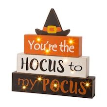 Witch Table, Décoration Table Halloween, Table Halloween, Silent Night Holy Night, Wooden Signs With Sayings, Word Block, Halloween Wood Crafts, Craft Things, Signs Diy