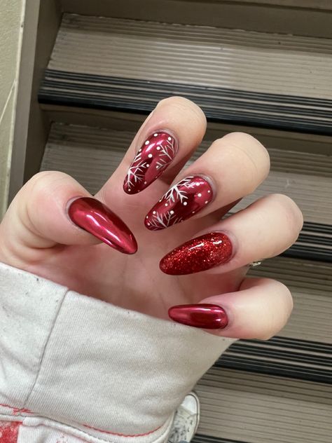 Red Snow, Snow Flakes, Nails, Red