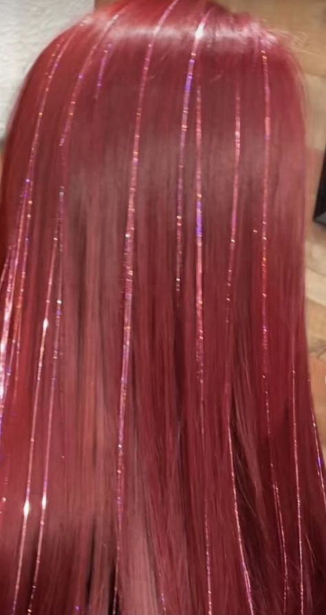 Tinsel Hair, Hair Tinsel, Fairy Hair, Hairstyles For Layered Hair, Glitter Hair, Dye My Hair, Hair Inspo Color, Dream Hair, Aesthetic Hair