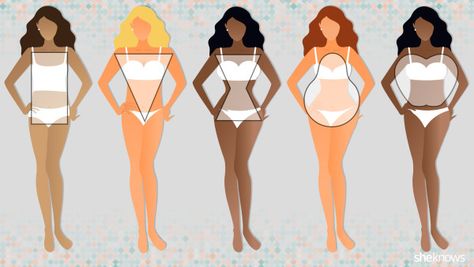 How to tell if your body shape is an apple, pear, hourglass or ruler shape and which fashions works best for you. Body Shape Chart, Jam Pasir, Body Shapes Women, Body Shape Guide, Shape Chart, Rectangle Body Shape, Triangle Body Shape, Hourglass Body Shape, Apple Body Shapes