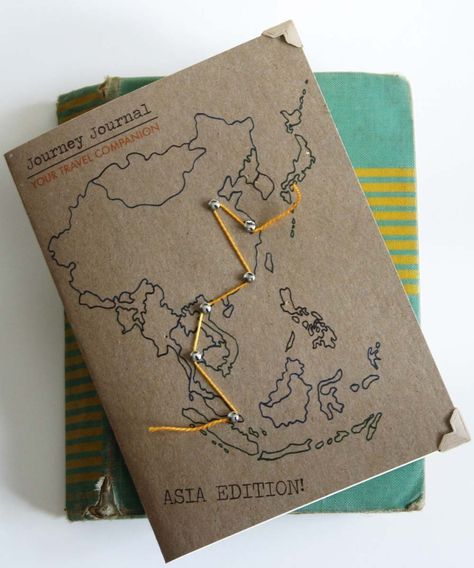 Sketchbook cover Journey Journal, Travel Map Diy, Travel Journal Cover, Travel Journey, Rad Tech, Unique Finds, Long Road, Travel Maps, Travel Scrapbook