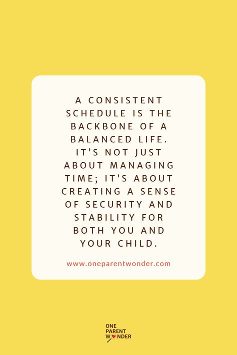 Creating and sticking to a schedule isn’t just about managing time—it’s about creating stability in your life and your child’s. For single parents, a schedule is a roadmap that guides daily tasks, making it easier to balance work and parenting. It also teaches children the importance of time management.  What’s one thing you could add to your schedule today that would make your life easier?  #OneParentWonder #SingleParent #SingleMom #SingleDad #SoloParent Importance Of Time Management, Parenting Plan, Daily Task, Single Dads, Single Parenting, Single Mom, Life Balance, Time Management, Teaching Kids