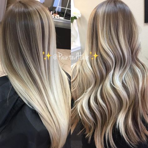 3,162 Likes, 43 Comments - Patricia Nikole (@paintedhair) on Instagram: “Blonde Dream❤️ Straight and Waved✨Painted Hair✨All hand painted and blended into the root! No…” Balayage Straight, Balayage Hair Blonde Medium, Brown Ombre Hair Color, Balayage Hair Blonde Long, Balayage Straight Hair, Brown Ombre Hair, Balayage Hair Dark, Brunette Balayage Hair, Short Hair Balayage