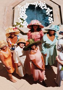 Tea Party Attire, Garden Party Outfit, Hat Cake, Red Hat Society, Church Attire, Derby Day, First Daughter, Oprah Winfrey, Party Guests