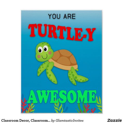 Preschool Classroom Themes Decorations, Turtle Preschool, Teacher Appreciation Posters, Turtle Classroom, Preschool Classroom Themes, Beach Theme Classroom, Friendship Theme, Classroom Motivation, Sunday School Decorations