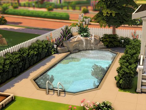 Sims 4 Small Pool Ideas, Sims 4 Pool Ideas Base Game, Sims 4 Backyard Ideas No Cc, Sims 4 Swimming Pool Ideas, Sims Patio Ideas, Sims 4 Garden Ideas No Cc, Pool Ideas Sims 4, Sims 4 Backyard Ideas Pool, Sims Pool Ideas