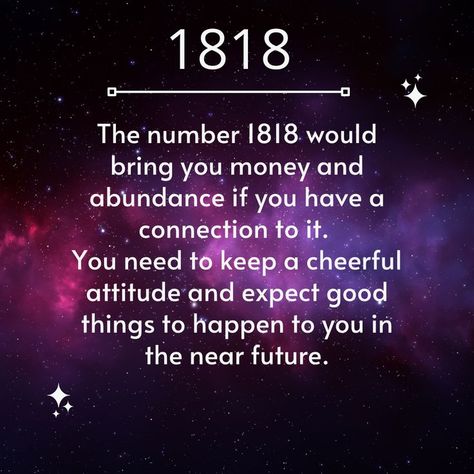 1818 angel number meaning angel numbers universe signs and symbols The number 1818 would bring you money and abundance if you have a connection to it. You need to keep a cheerful attitude and expect good things to happen to you in the near future. 1818 Meaning, 1818 Angel Number Meaning, 1818 Angel Number, Universe Signs, Money And Abundance, Angel Number Meaning, Signs And Symbols, Numerology Life Path, Angel Number Meanings