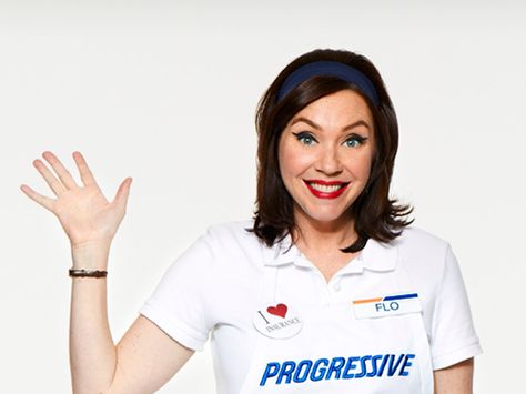 How To Dress Like Flo From Progressive For Halloween | Bustle Celebrity Spirit Week Ideas, Celebrity Day Spirit Week, Celebrity Day Spirit Week Ideas, Flo From Progressive, Spirit Week Ideas, Flo Progressive, Quick Costumes, Spirit Week Outfits, Progressive Insurance